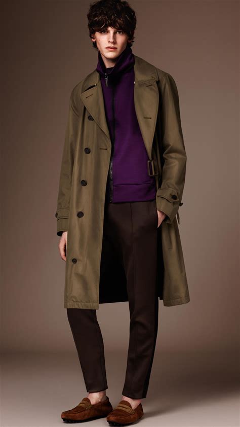 burberry mens trench coat green|Burberry gabardine trench coat.